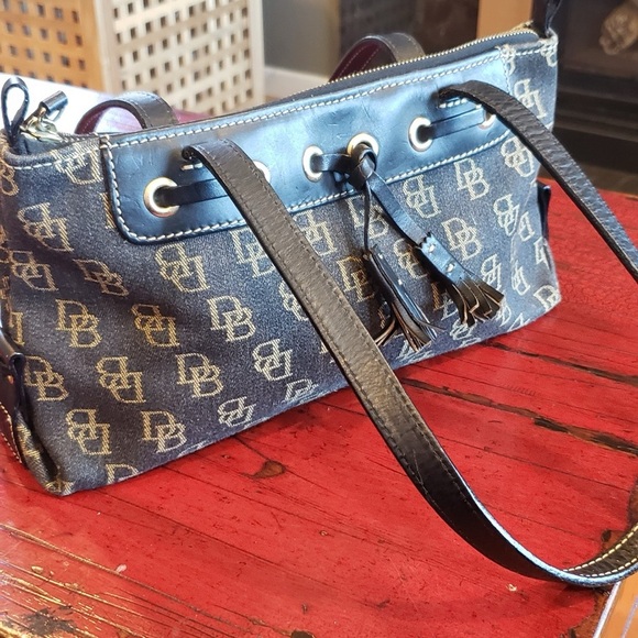 Dooney & Bourke Vintage Brown and Tan Shoulder Bag - Picture 9 of 10